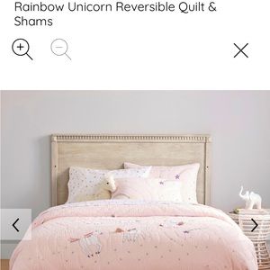 Pottery Barn unicorn quilt and unicorn pillow GUC